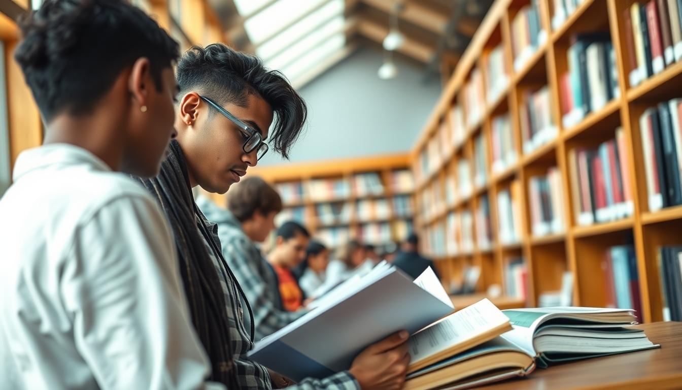 Student preparing for exams with study materials